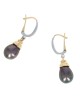 Black South Sea Pearl and Diamond Drop Earrings